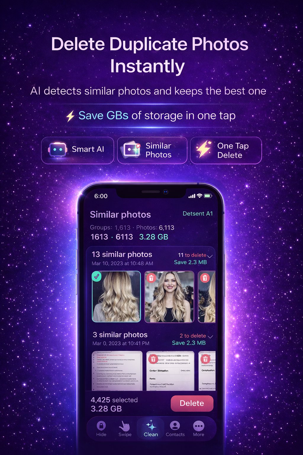 CleanVault private photo vault — Face ID protected secret space
